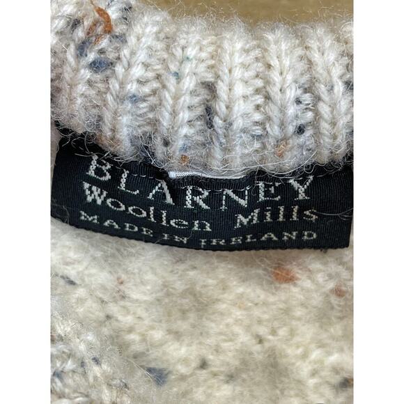 Blarney Woolen Mills Ivory Speckled Yarn Wool Sweater Cardigan Toddler Size S - Picture 4 of 7